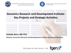 Directorul ICDG, CSI Dr. Octavian Bucur, a prezentat progresul recent al ICDG…